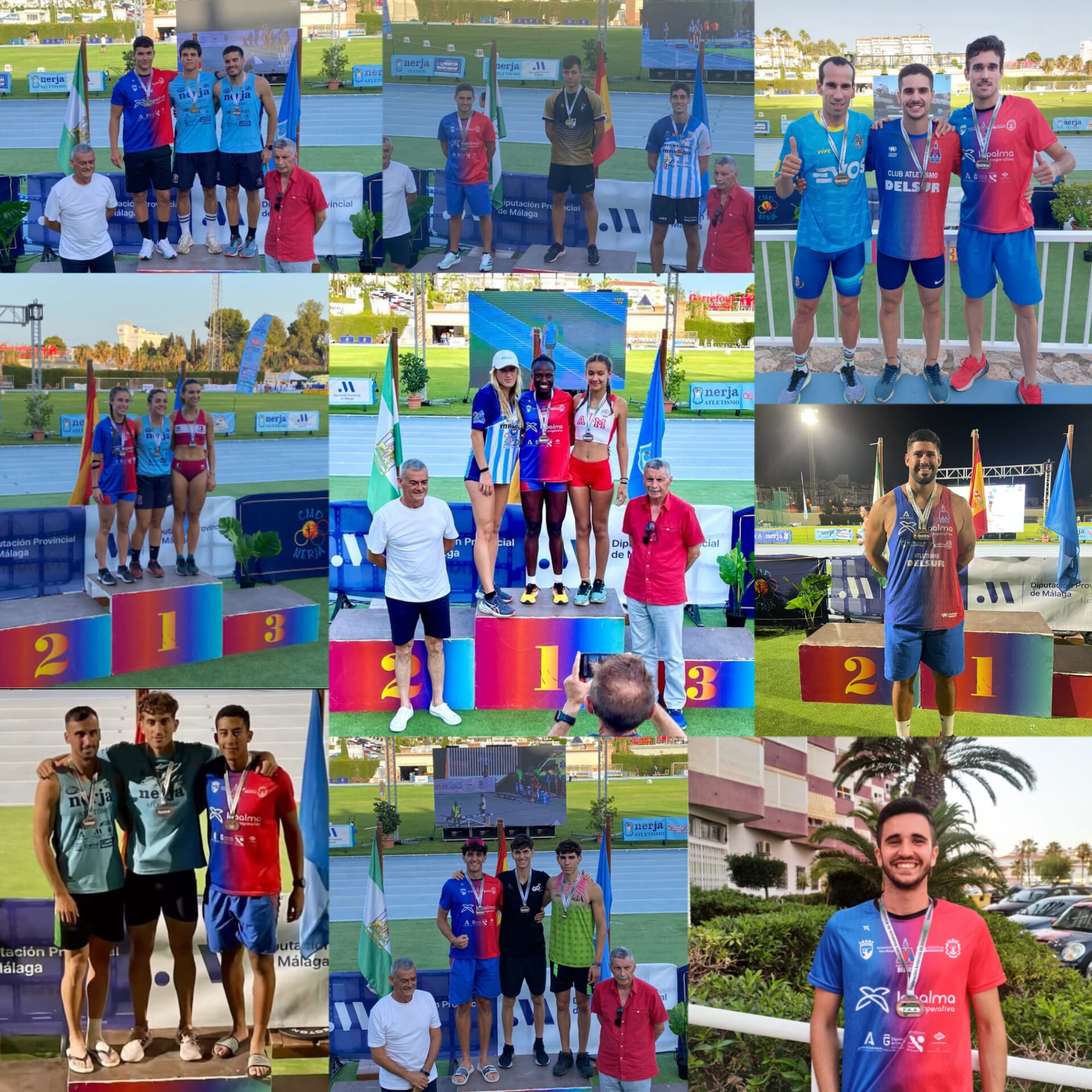 Los atletas absolutos de Club Delsur logran cuatro oros, cinco platas y dos bronces en el Campeonato de Andalucía en Nerja